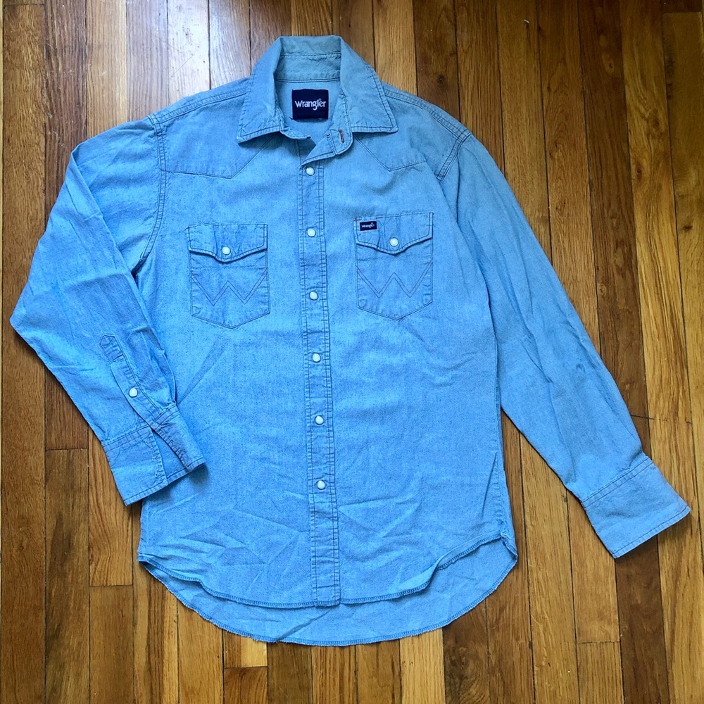 Vintage wrangler pearl snap